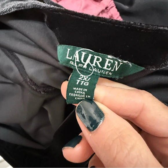 Lauren Ralph Lauren black velvet tunic top size 2XL plus size - Picture 3 of 3